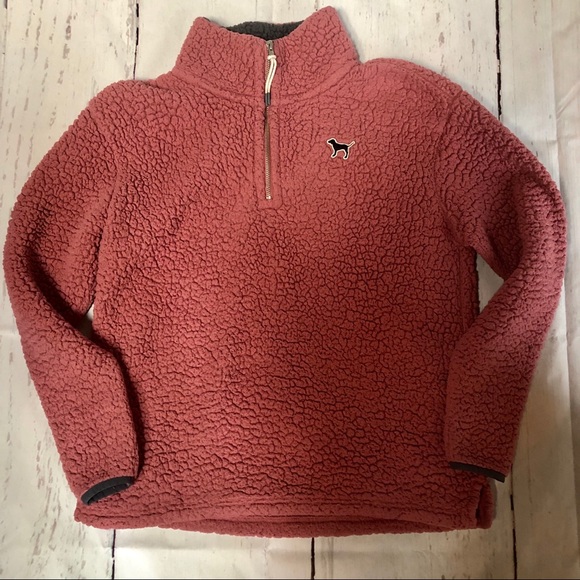 PINK Victoria's Secret Tops - PINK mauve fuzzy pullover sweatshirt size XS